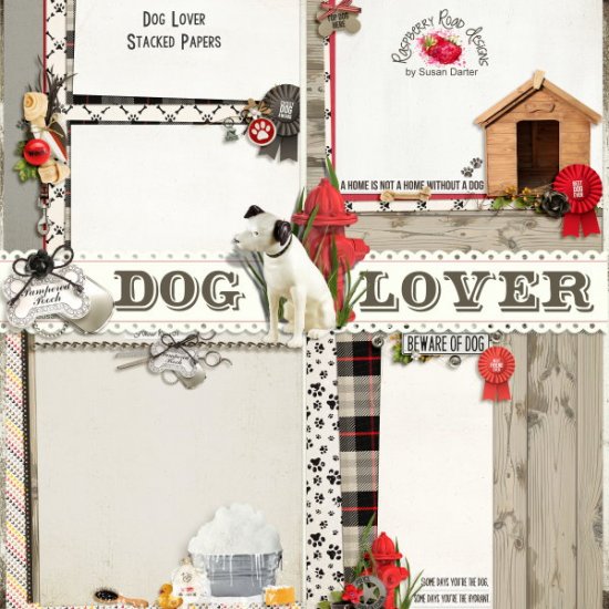 Dog Lover Stacked Papers - Click Image to Close