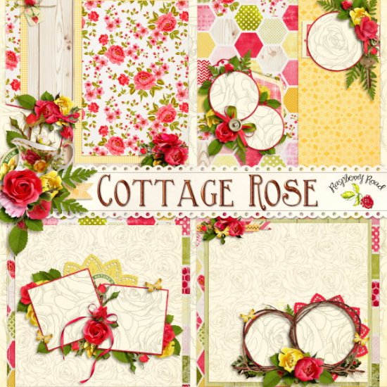 Cottage Rose QP Set - Click Image to Close