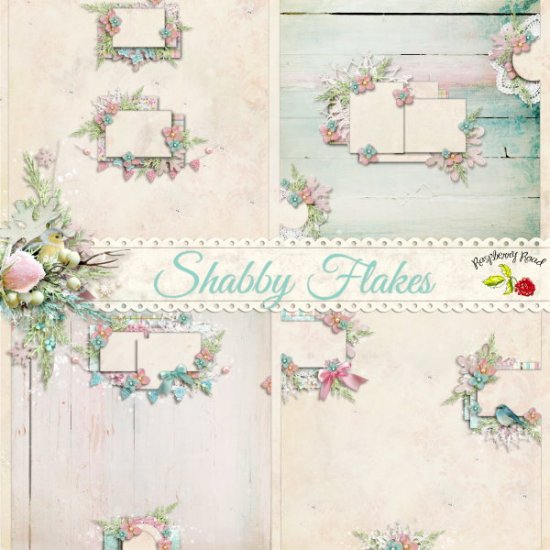 Shabby Flakes QP Set - Click Image to Close