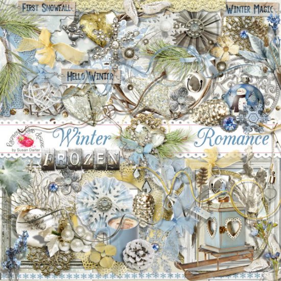 Winter Romance Element Set