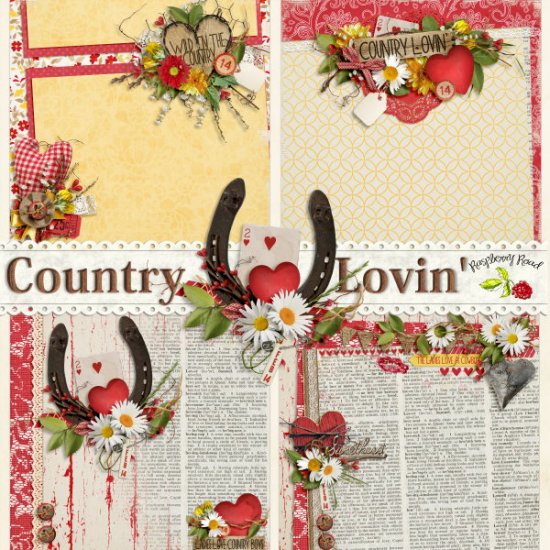 Country Lovin' Stacked Papers