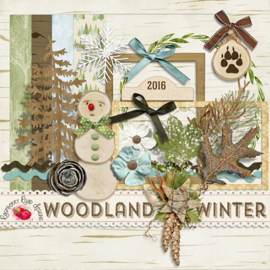 Woodland Winter Mini Kit - Click Image to Close