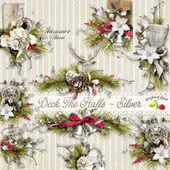 Deck The Halls - Silver Side Clusters - Click Image to Close