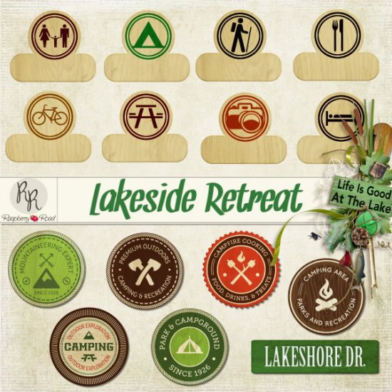 Lakeside Retreat Veneer Labels - Click Image to Close
