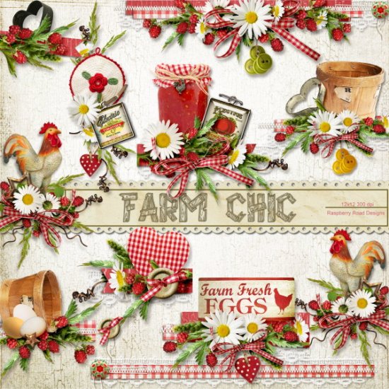 Farm Chic Two Side Clusters - Click Image to Close