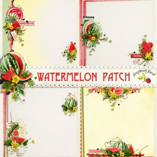 Watermelon Patch Stacked Papers - Click Image to Close