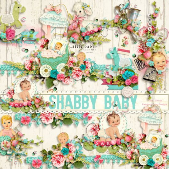 Shabby Baby Side Clusters - Click Image to Close