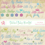 Stitched Baby WordArt 2 Stitched Baby WordArt 2