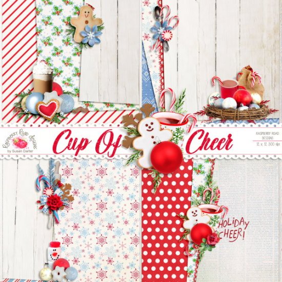 Cup Of Cheer Stacked Papers