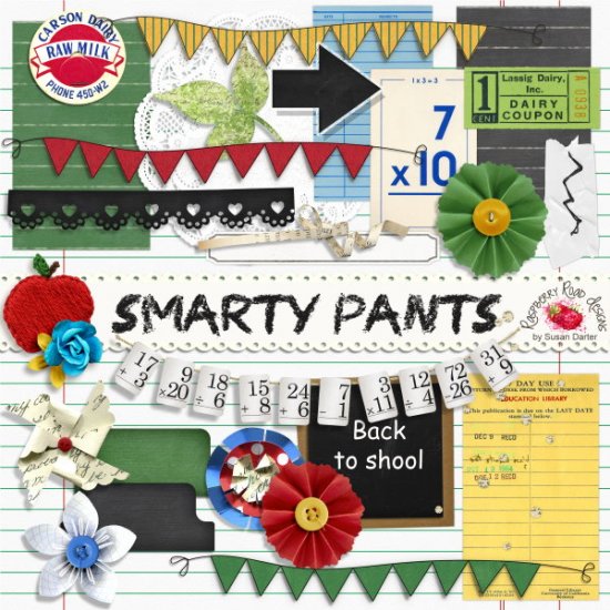 Smarty Pants Ephemera Set - Click Image to Close