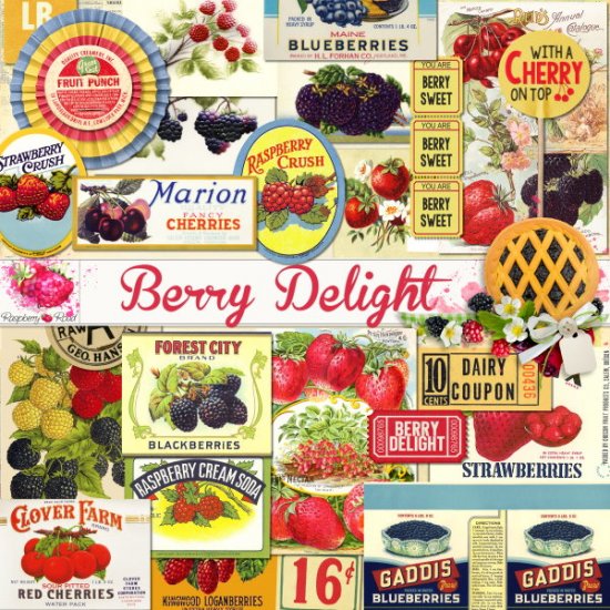 Berry Delight Ephemera Set - Click Image to Close