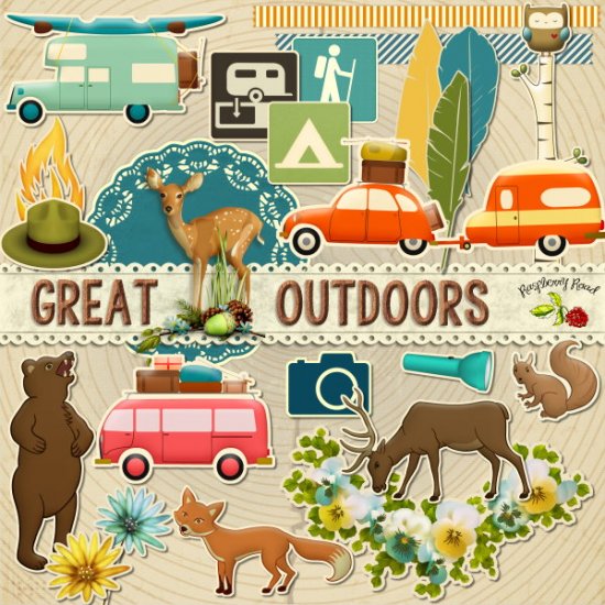 Great Outdoors Sticker Set - Click Image to Close