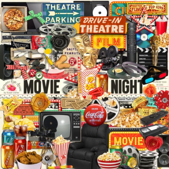 Movie Night Element Set - Click Image to Close