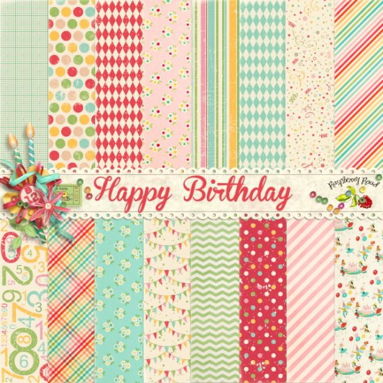 Happy Birthday Paper Set - Click Image to Close