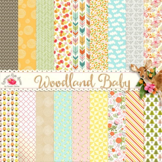 Woodland Baby Paper Set 1 - Click Image to Close