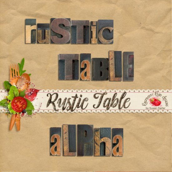 Rustic Table Wooden Alpha - Click Image to Close