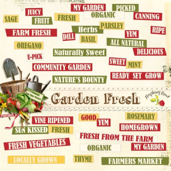 Garden Fresh Wordart