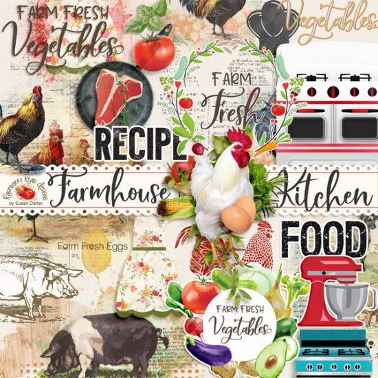 Farmhouse Kitchen Mixed Set