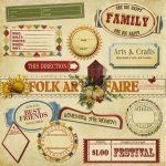 Folk Art Faire Tag Set Folk Art Faire Tag Set