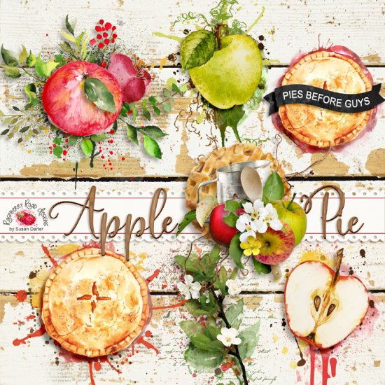 Apple Pie Mixed Media Set - Click Image to Close