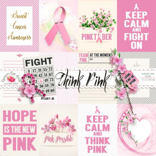 Think Pink Journal Cards - Click Image to Close