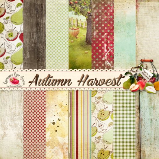 Autumn Harvest Paper Set - Click Image to Close