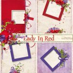 Lady In Red EK QP Set