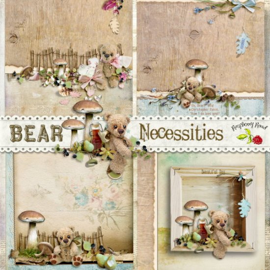 Bear Necessities Stacked Paper Set - Click Image to Close
