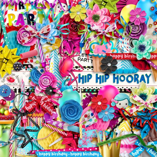 Hip Hip Hooray Elements - Click Image to Close