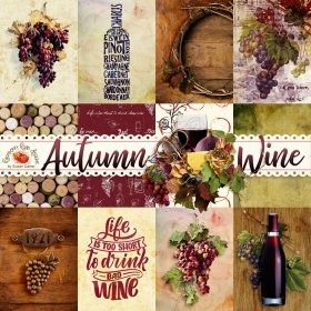 Autumn Wine Journal Cards