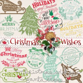 Christmas Wishes Word Art