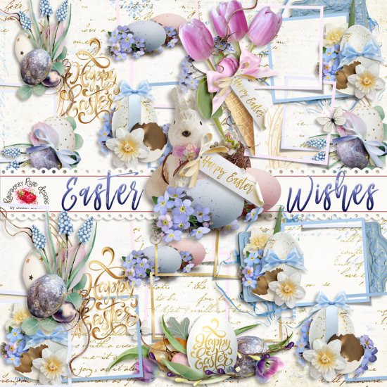 Easter Wishes Cluster Set - Click Image to Close