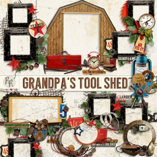 Grandpa's Tool Shed Cluster Set - Click Image to Close