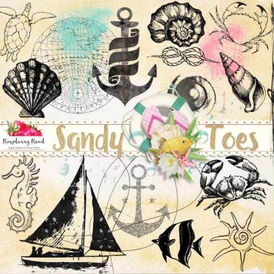 Sandy Toes Stamp Set - Click Image to Close