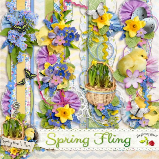 Spring Fling Stacked Borders - Click Image to Close