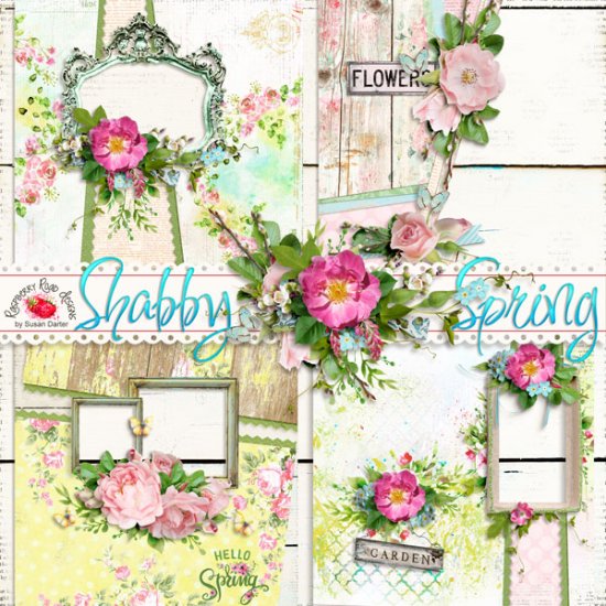 Shabby Spring QP Set - Click Image to Close