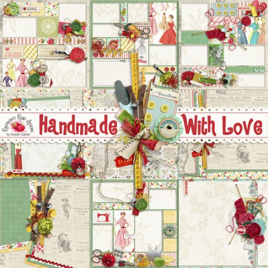 Handmade With Love Mixed Set - Click Image to Close