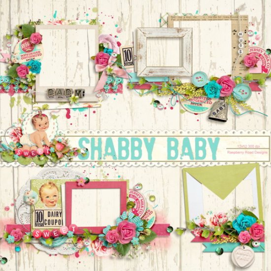 Shabby Baby Cluster Set - Click Image to Close