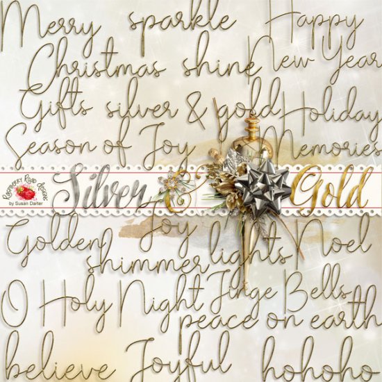 Silver & Gold Word Art - Click Image to Close