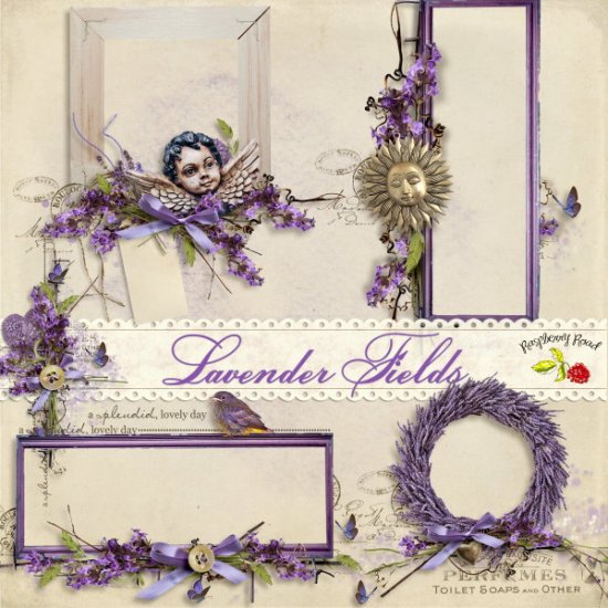 Lavender Fields Cluster Set - Click Image to Close