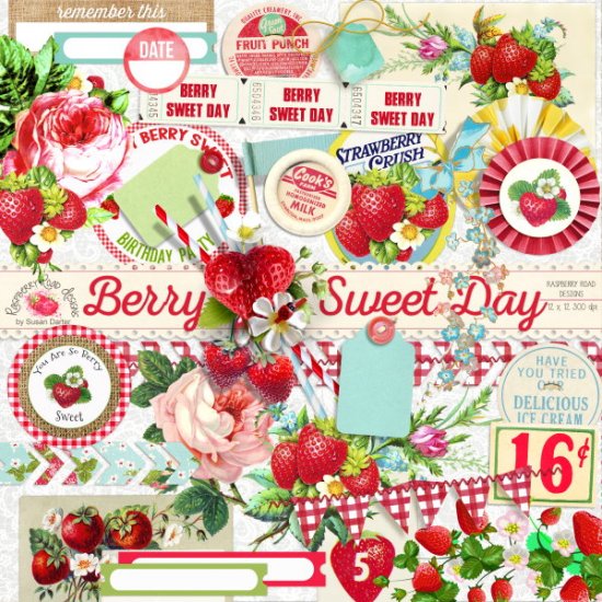 Berry Sweet Day Ephemera - Click Image to Close