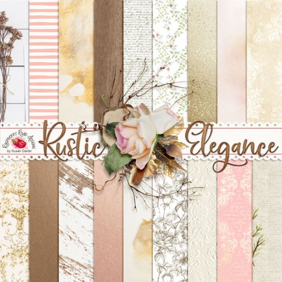 Rustic Elegance Paper Set - Click Image to Close