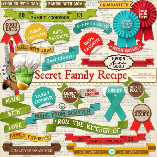 Secret Family Recipe Labels - Click Image to Close
