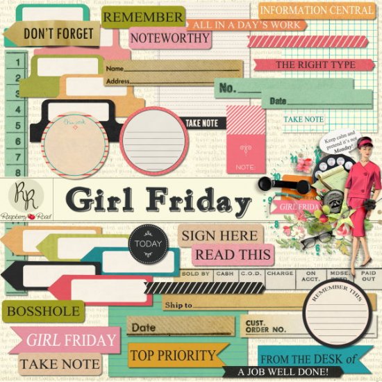 Girl Friday Label Set - Click Image to Close