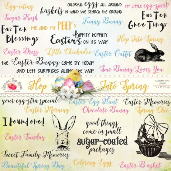 Hop Into Spring Word Art - Click Image to Close