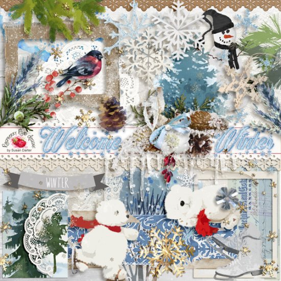 Welcome Winter Ephemera Set - Click Image to Close