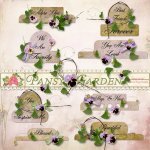 Pansy Garden WordArt Tags Pansy Garden WordArt Tags