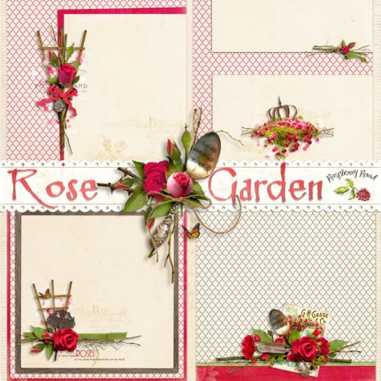 Rose Garden Stacked Papers - Click Image to Close