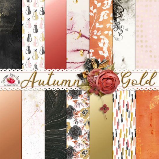 Autumn Gold Paper Set - Click Image to Close