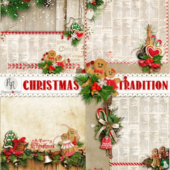 Christmas Tradition Stacked Papers - Click Image to Close